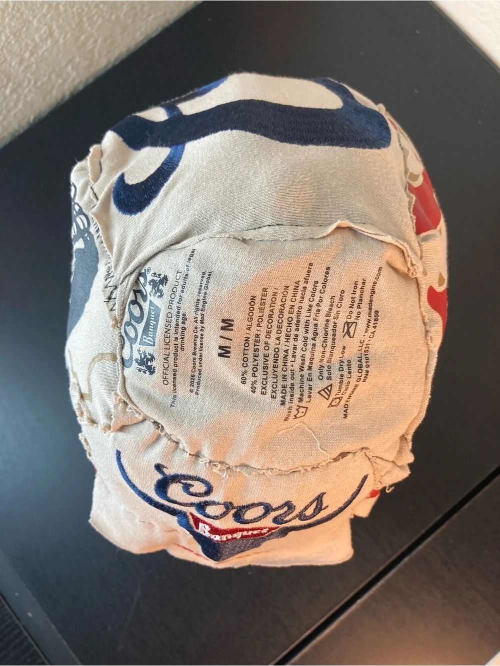 Coors banquet balaclava, custom cut and sew. 1 of 1